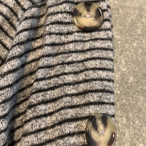 Striped button sleeve sweater top size small - Picture 3 of 6